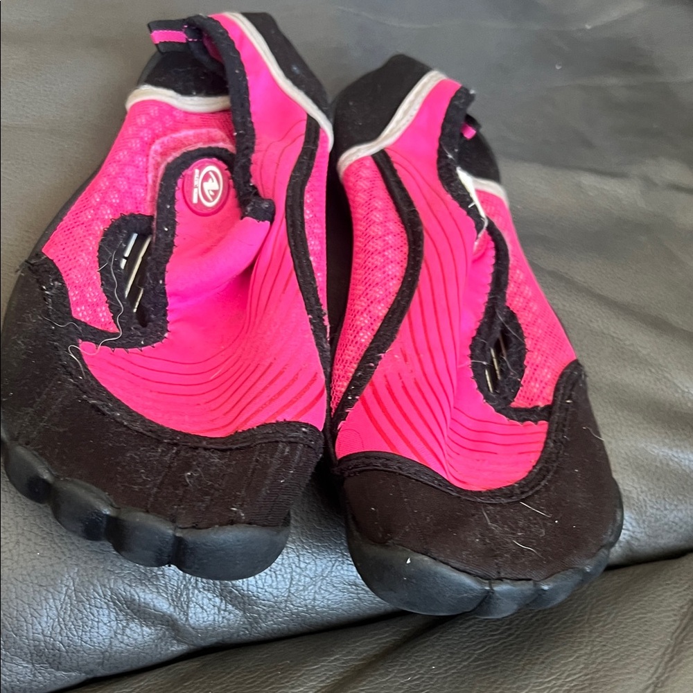Athletic Works Pink and Black Kids swim shoes